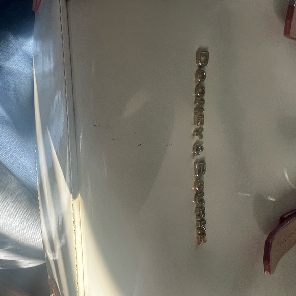 Dooney and Bourke handbag in neutral colors of white and beige - Picture 8 of 8